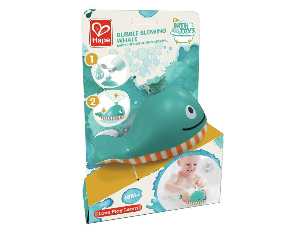 Hape, Burbuļojošais valis, vannas rotaļlieta, 18m+