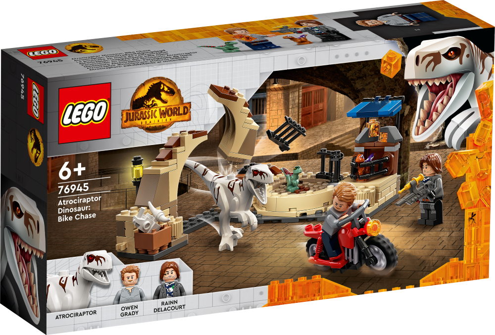 76945 LEGO® Jurassic World Атроцираптор: погоня на мотоцикле , 6+ лет,модель 2022 года