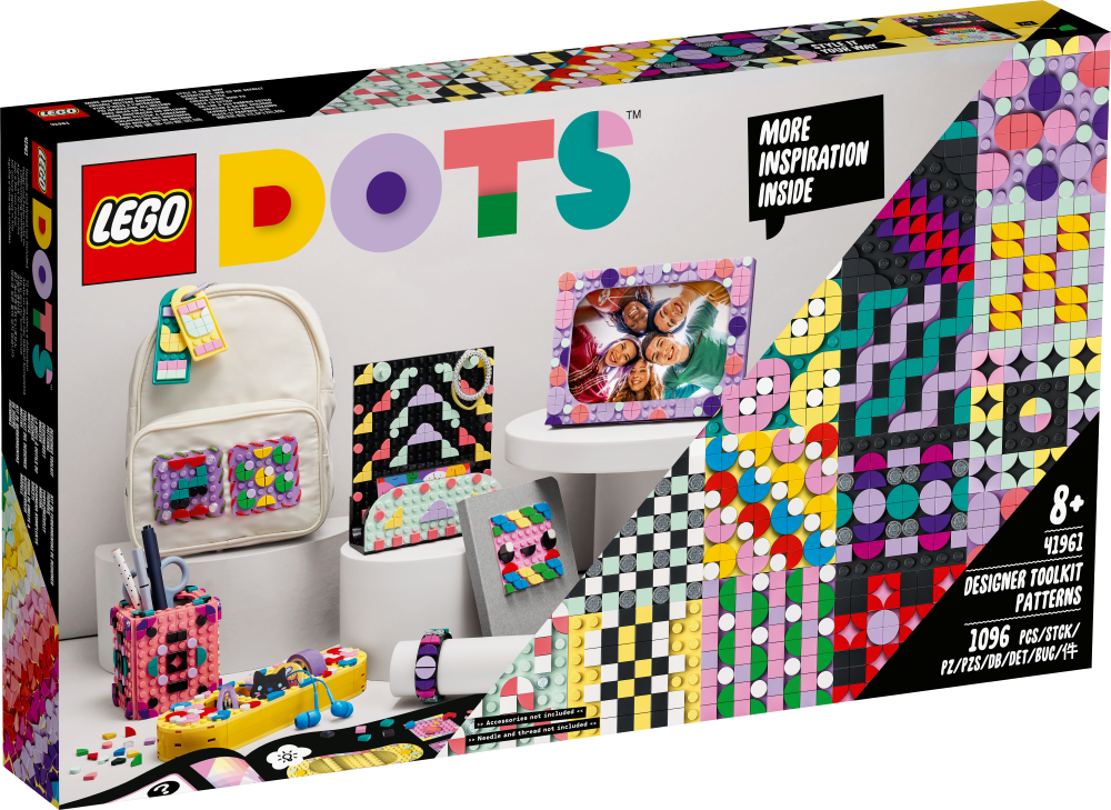 41961 LEGO® DOTS Dizainera komplekts — raksti , 8+ gadi, 2022. gada modelis