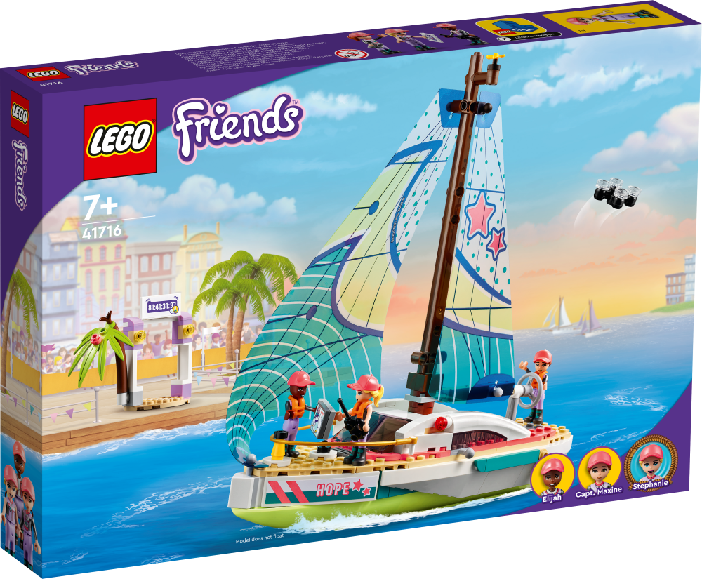 41716 LEGO® Friends Приключения Стефани на яхте, 7+ лет,модель 2022 года