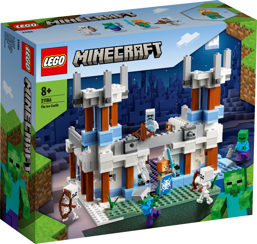 21186 LEGO® Minecraft Ledus pils, 8+ gadi, 2022. gada modelis