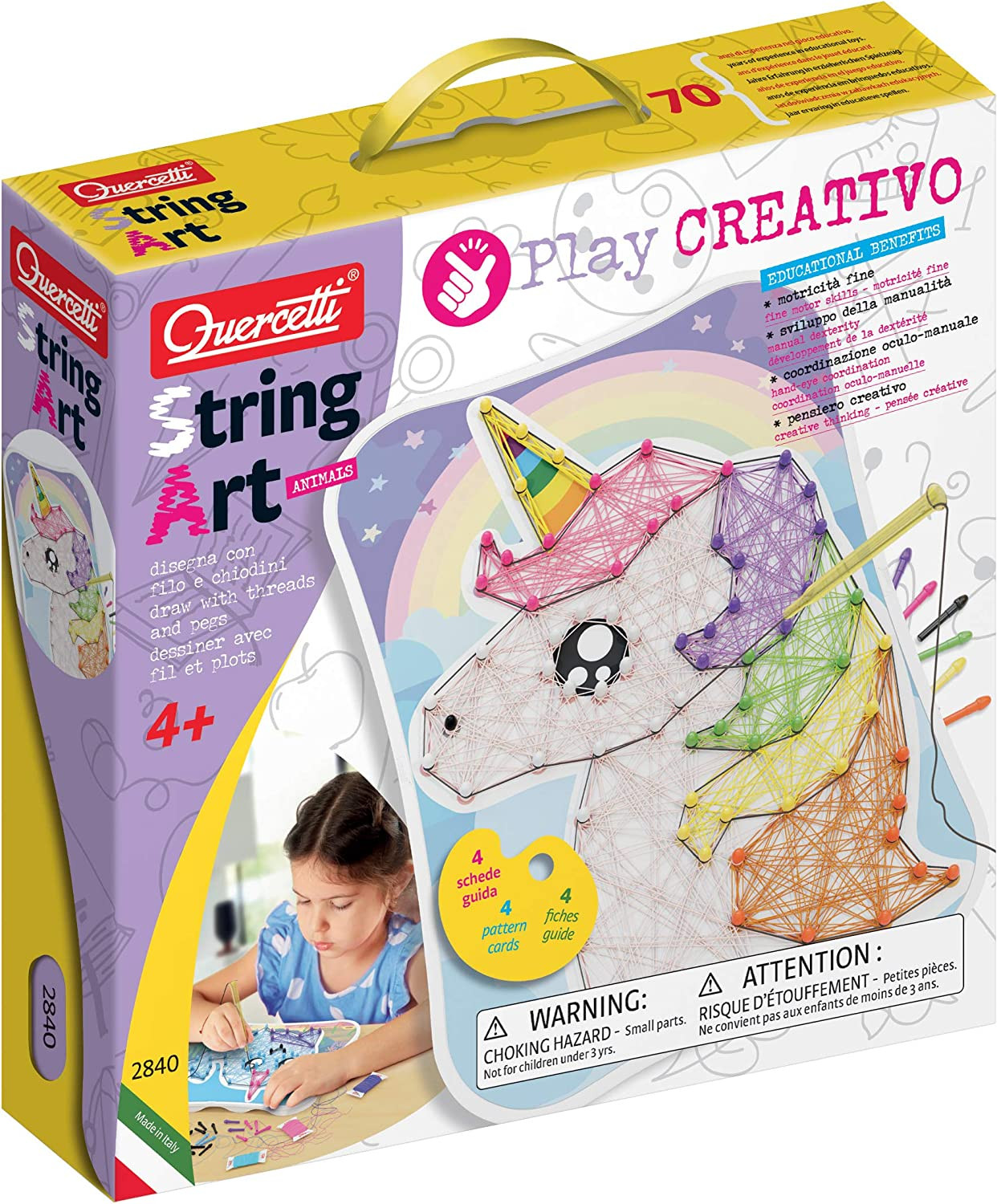 Quercetti Набор мозаики-шнуровки Art Animals от 4 лет 2840