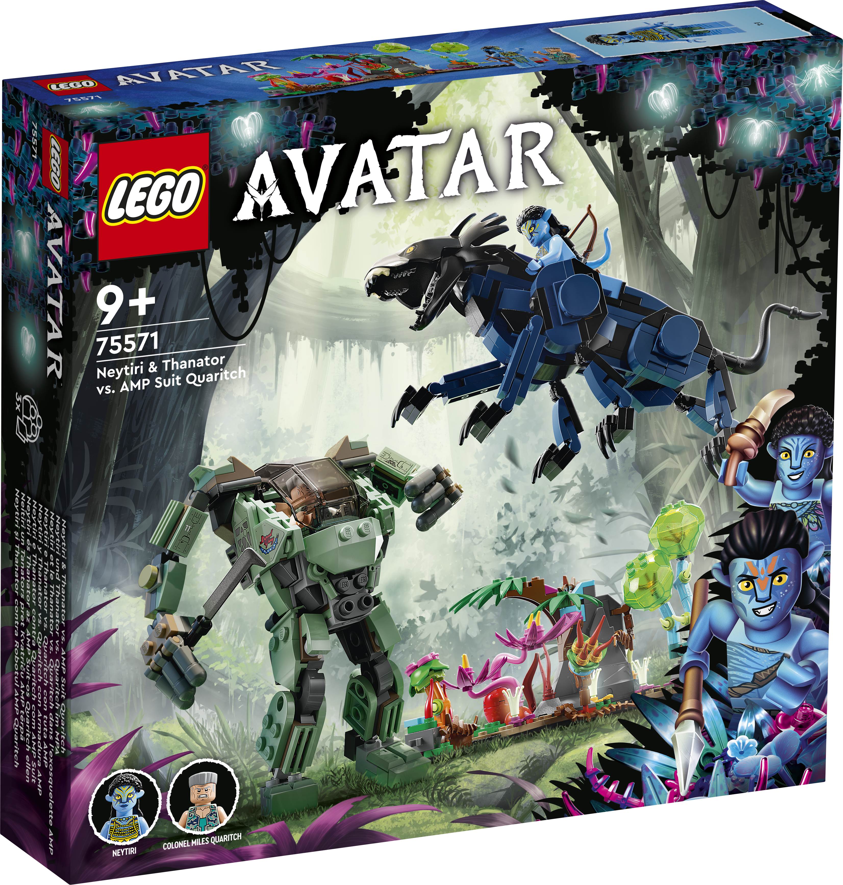 75571 LEGO® Avatar Нейтири и танатор против Майлза Куорича в УМП Скафандре, 9+ лет,модель 2022 года