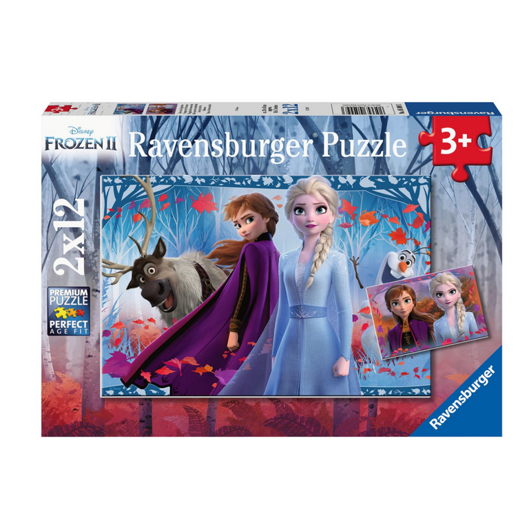 Ravensburger Puzle Frozen Anna un Elza, (2bildītes x 12 gab.) 3+ gadiem 05009