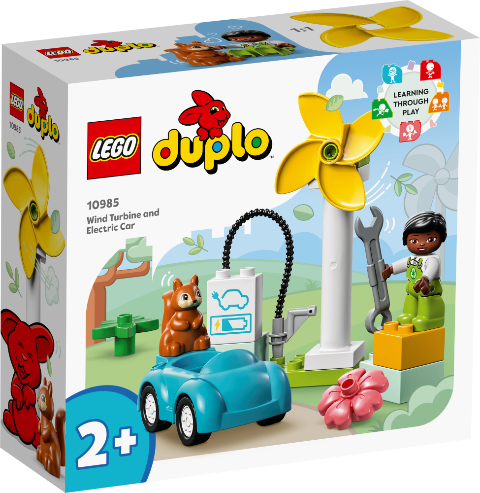 10985 LEGO® DUPLO Ветрогенератор и электромобиль, 2+ лет, модель 2023 года