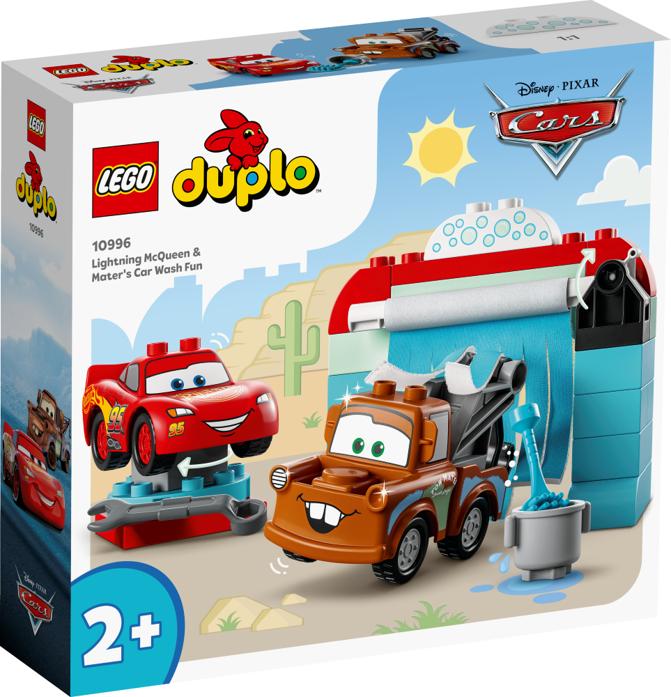 10996 LEGO® DUPLO Молния МакКуин и Мэтр: веселье на автомойке, 2+ лет, модель 2023 года