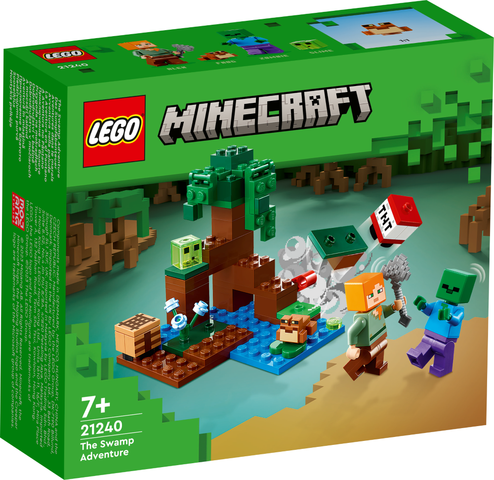 21240 LEGO® Minecraft Piedzīvojums purvā, 7+ gadi, 2023. gada modelis