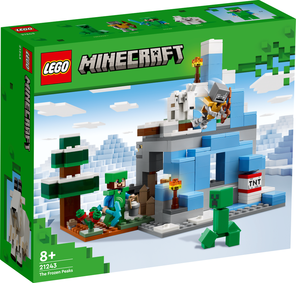 21243 LEGO® Minecraft Sasalušās smailes, 8+ gadi, 2023. gada modelis