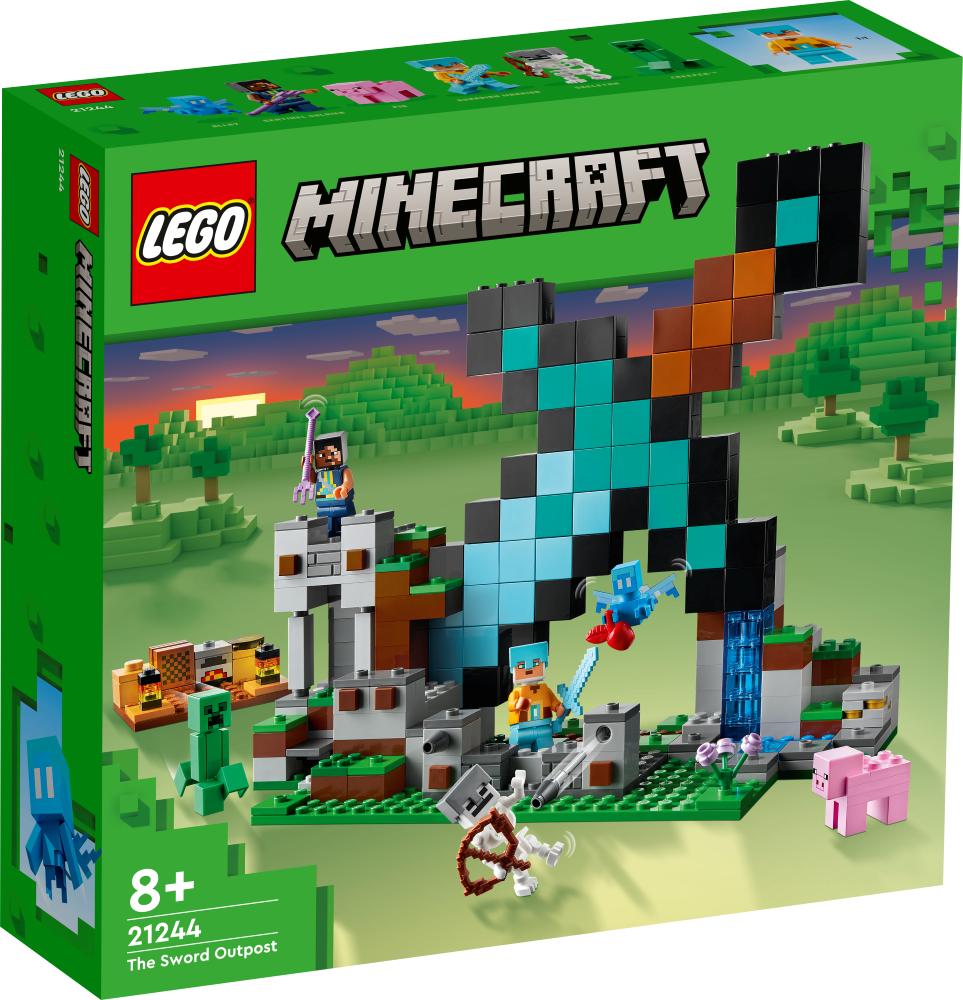 # 21244 LEGO® Minecraft Zobenu priekšpostenis, 8+ gadi, 2023. gada modelis