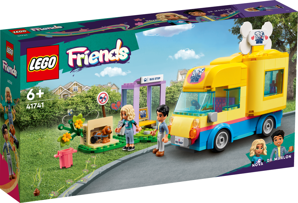 41741 LEGO® Friends Спасательный фургон для собак, 6+ лет, модель 2023 года