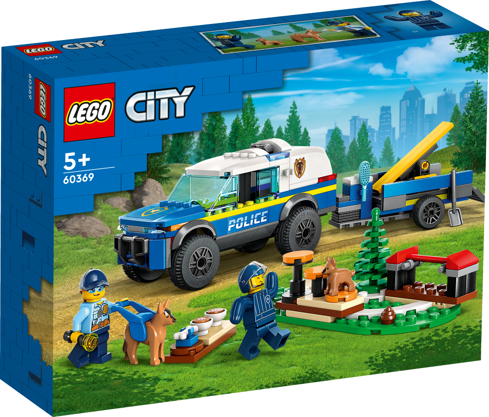 60369 LEGO® City Policijas suņu mobilais treniņš, 5+ gadi, 2023. gada modelis