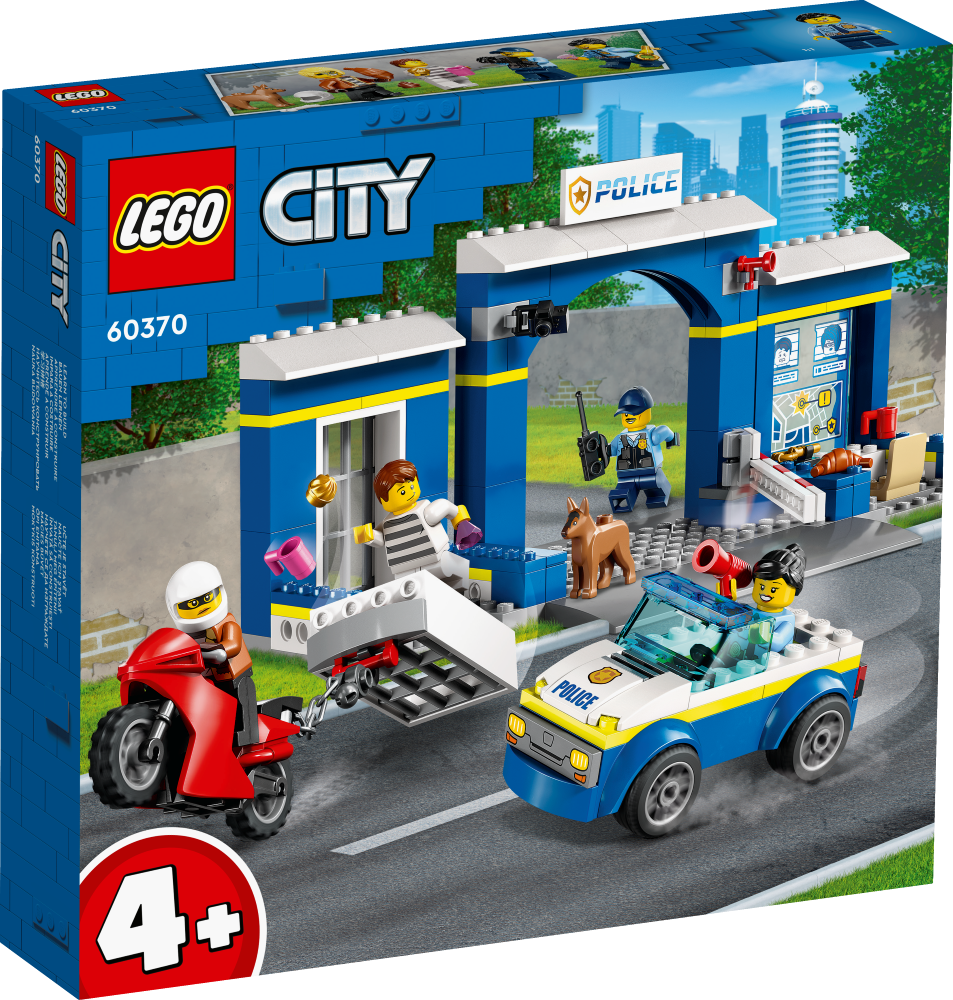 60370 LEGO® City Policijas iecirknis un pakaļdzīšanās, 4+ gadi, 2023. gada modelis