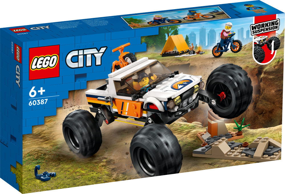 60387 LEGO® City Piedzīvojumi ar 4x4 bezceļu auto, 6+ gadi, 2023. gada modelis