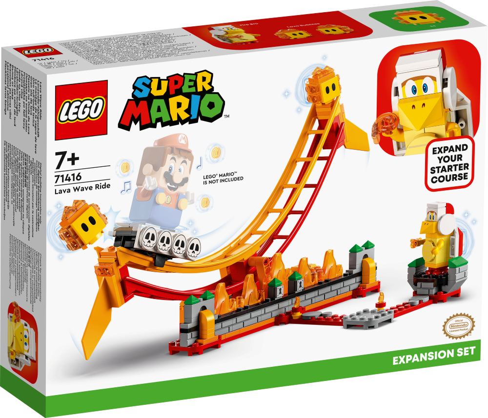 71416 LEGO® Super Mario Brauciens pa lavas vilni: paplašinājuma maršruts, 7+ gadi, 2023. gada modelis