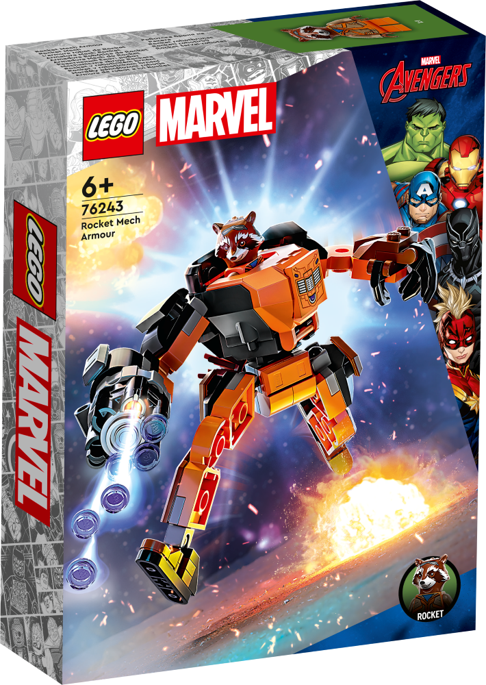 76243 LEGO® Marvel Super Heroes Реактивный Енот: робот , 6+ лет, модель 2023 года