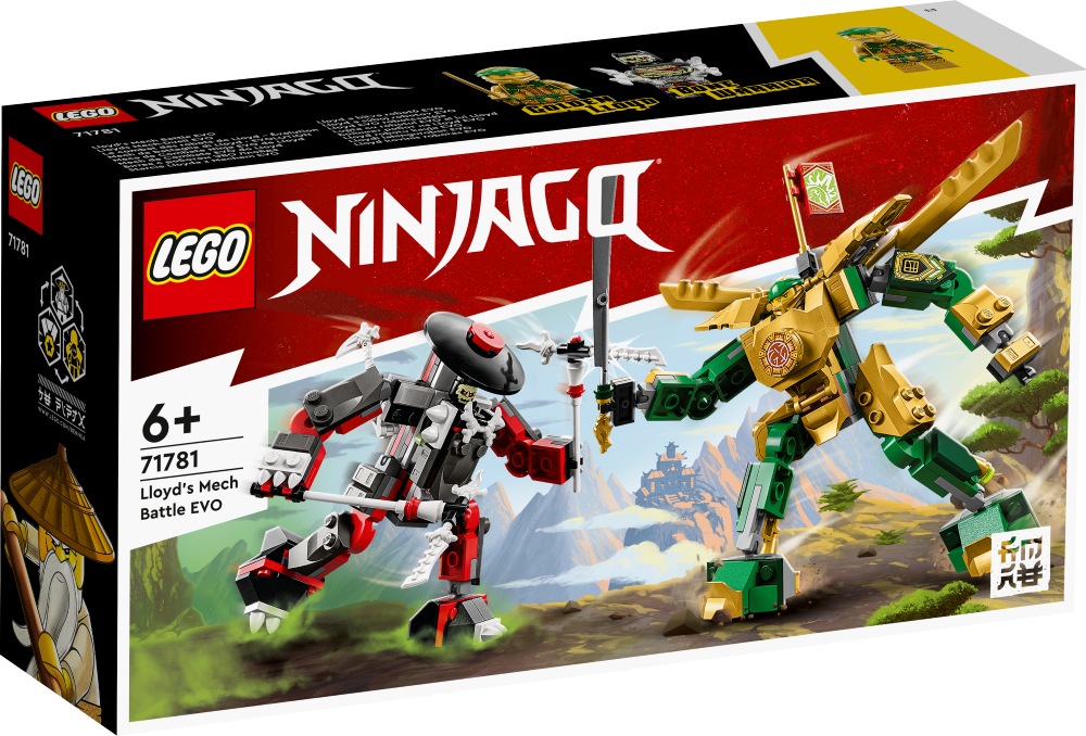 71781 LEGO® Ninjago Битва с роботом ЭВО Ллойда, 6+ лет,модель 2023 года