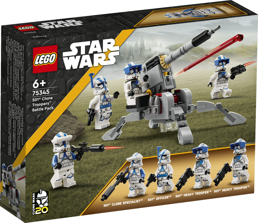 75345 LEGO® Star Wars™ Боевой набор клонов-пехотинцев 501-го легиона, 6+ лет,модель 2023 года