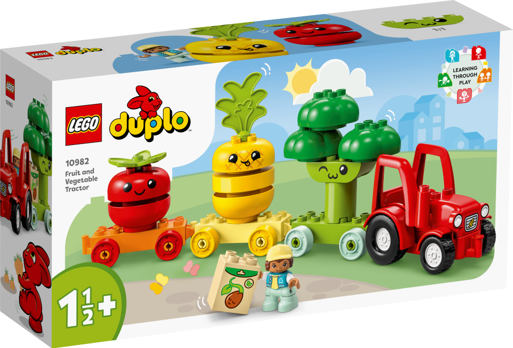 10982 LEGO® DUPLO Трактор с овощами и фруктами, 1½+ лет, модель 2023 года