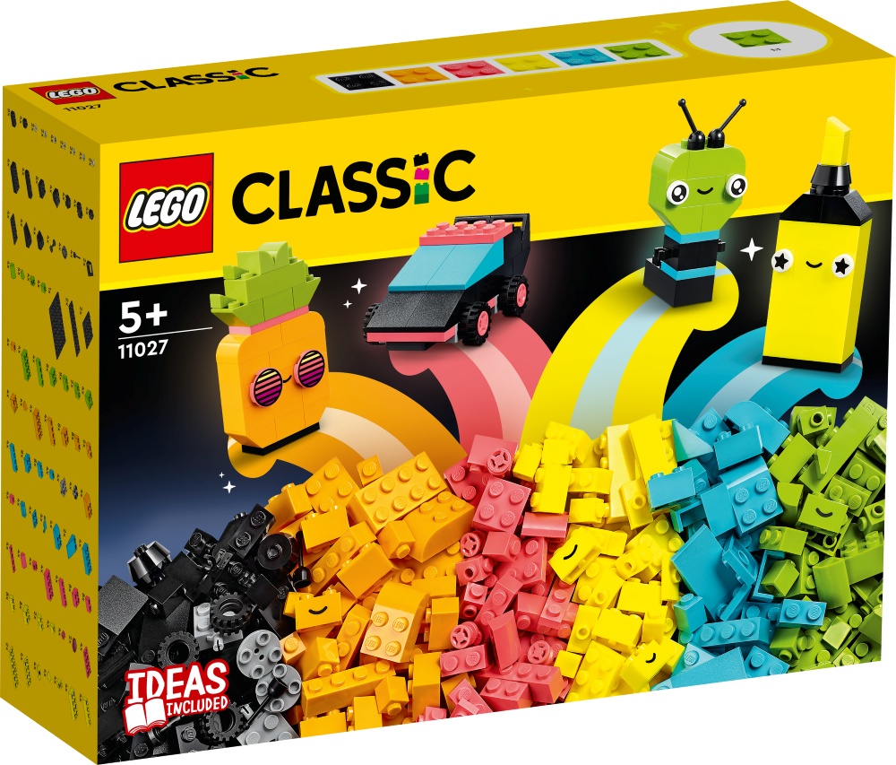 11027 LEGO® Classic Radošā neona krāsu jautrība, 5+ gadi, 2023. gada modelis