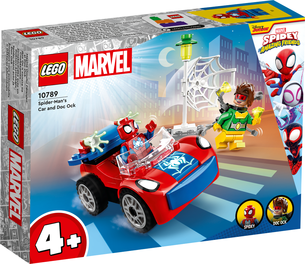 10789 LEGO® Spider Man Zirnekļcilvēka auto un Doktors Astoņkājis 4+ gadi, 2023. gada modelis