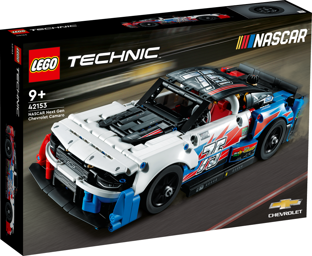 42153 LEGO® Technic NASCAR® Next Gen Chevrolet Camaro ZL1, 9+ gadi, 2023. gada modelis