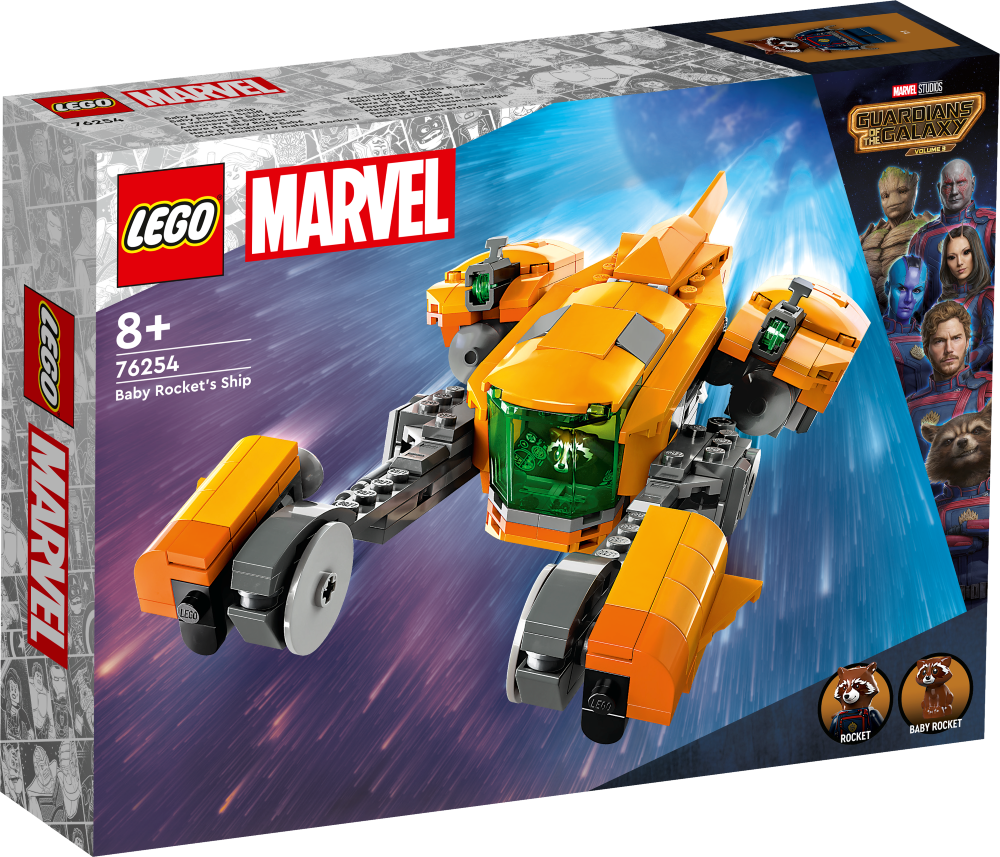 76254 LEGO® Marvel Super Heroes Mazuļa Raķetes kosmosa kuģis, 8+ gadi, 2023. gada modelis