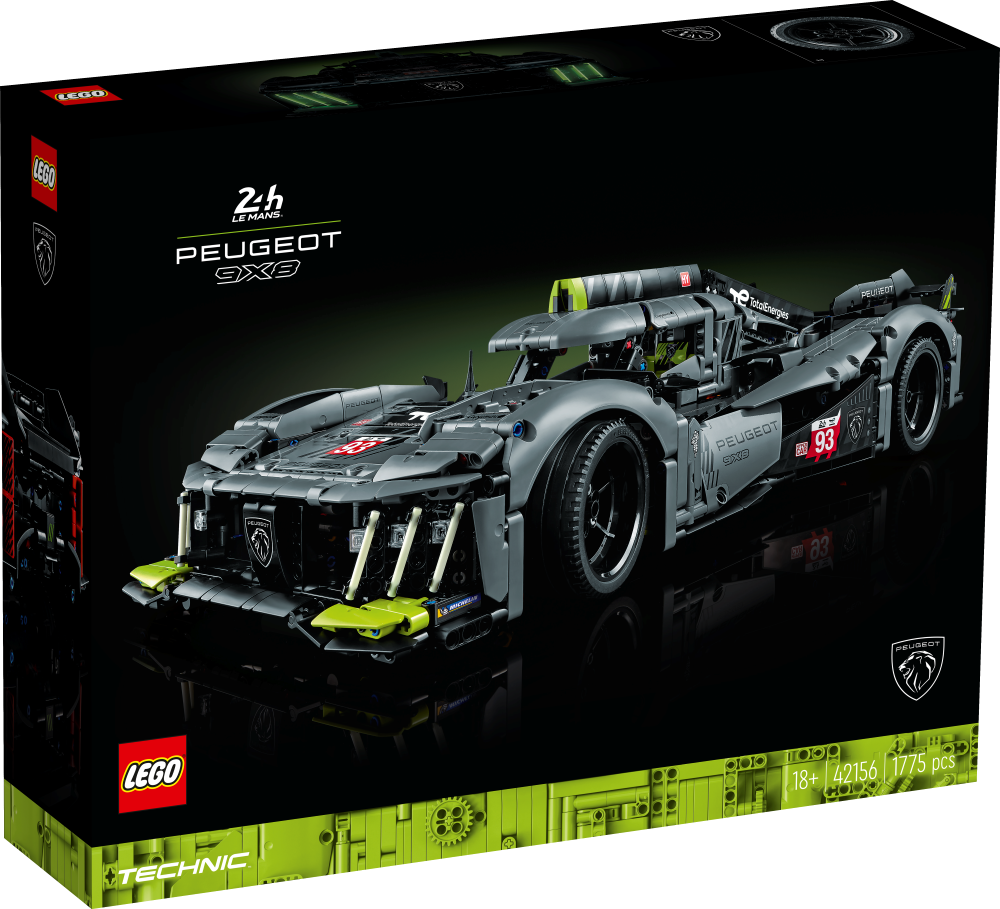 42156 LEGO® Technic PEUGEOT 9X8 24H Le Mans Hybrid Hypercar, 18+ лет,модель 2023 года