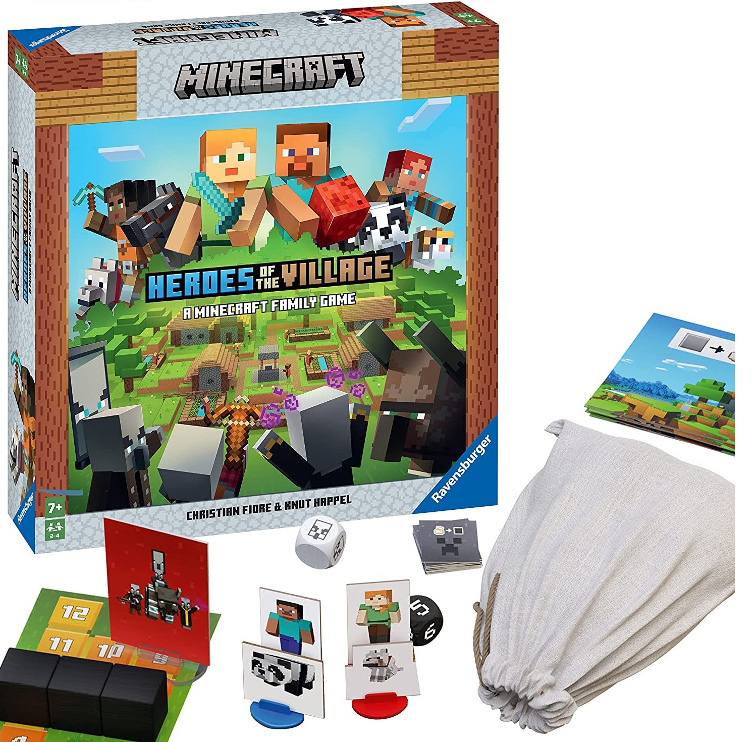 Ravensburger Minecraft Heroes of the Village galda spēle,7+, Art. 22367