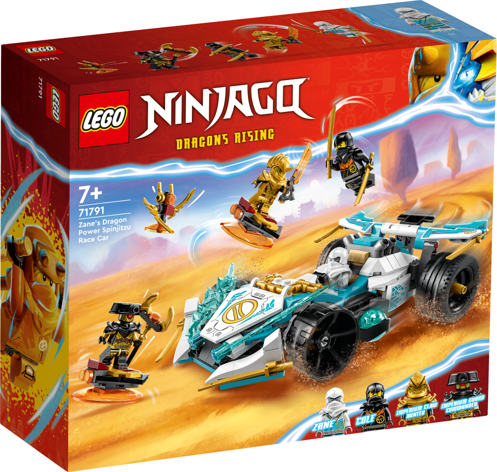 71791 LEGO® Ninjago Гоночная машина Сила Дракона Зейна Кружитцу, 7+ лет, модель 2023 года 71791 | LEGO® Ninjago | LEGO® мир | berniem.eu