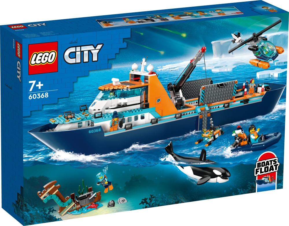 60368 LEGO® City Exploration Arktikas pētnieku kuģis, 7+ gadi, 2023 gada modelis