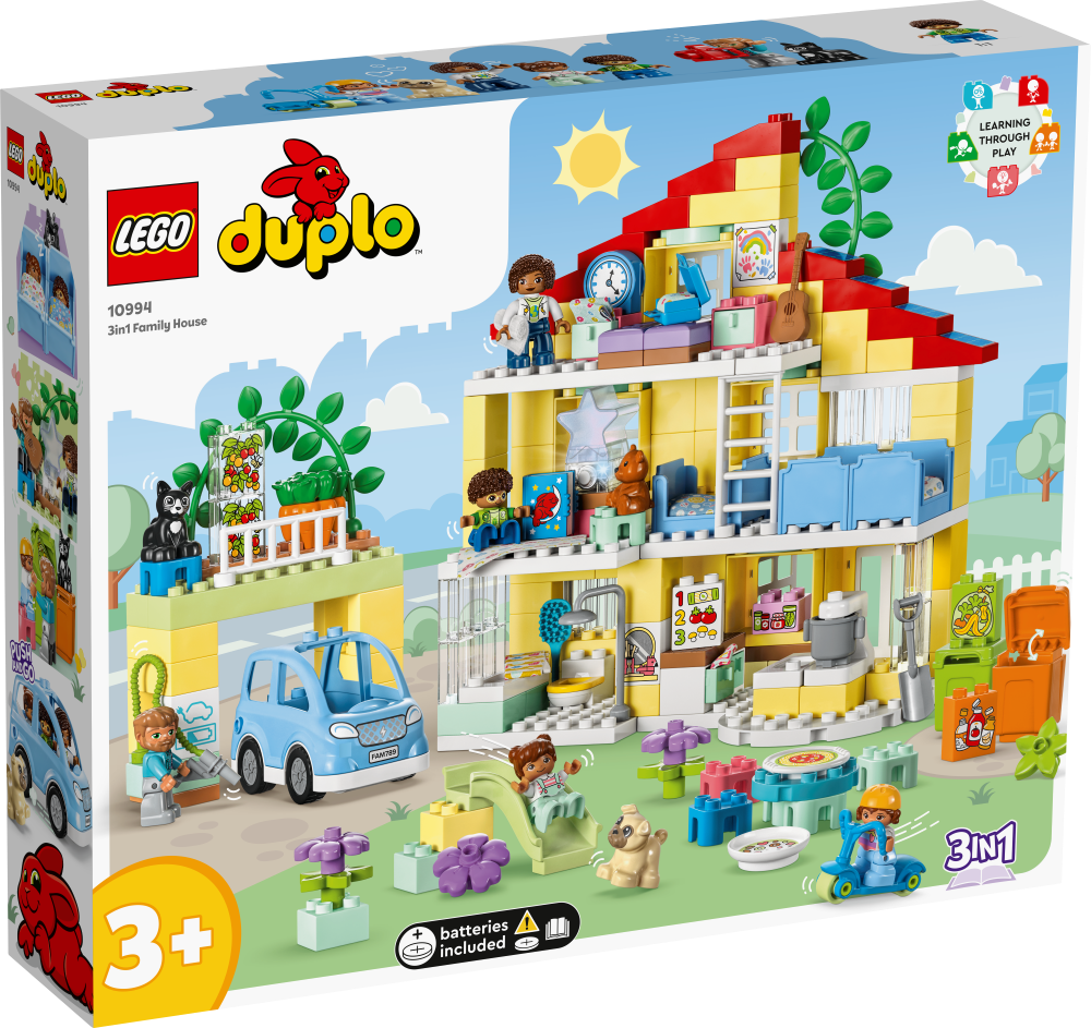 10994 LEGO® DUPLO Town Семейный дом (3 в 1), 3+ лет,модель 2023 года 10994,  5-2, 5-1 | LEGO® Duplo | LEGO® мир | berniem.eu