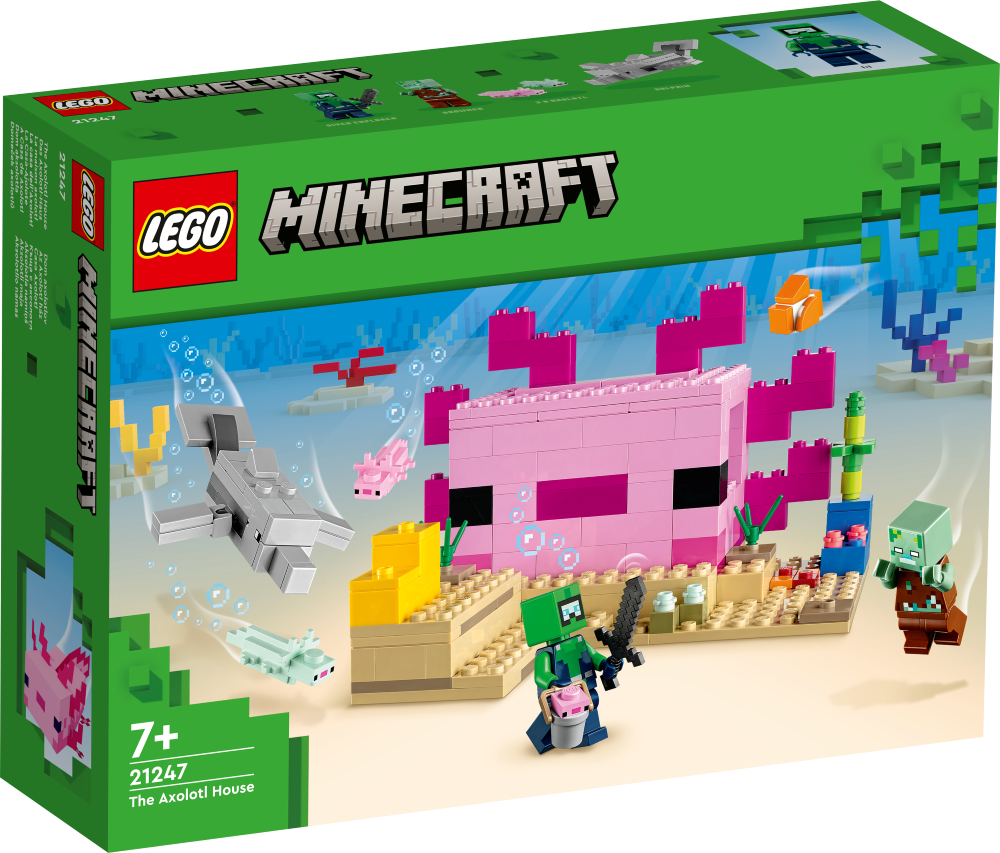 21247 LEGO® Minecraft Дом Аксолотля, 7+ лет,модель 2023 года 21247/1/kas |  LEGO® Minecraft | LEGO® мир | berniem.eu