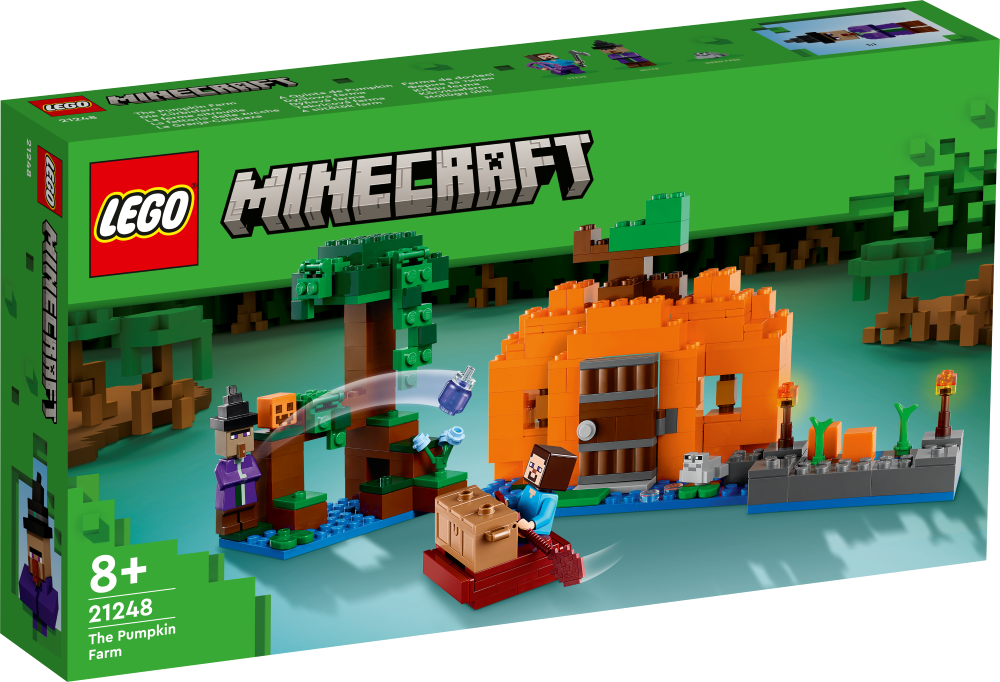 21248 LEGO® Minecraft Ķirbju ferma, 8+ gadi, 2023 gada modelis