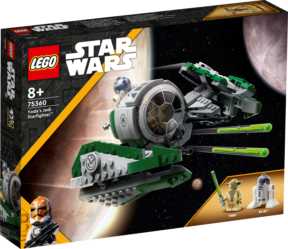 75360 LEGO® Star Wars™ Yoda’s Jedi Starfighter™, 8+ gadi, 2023 gada modelis