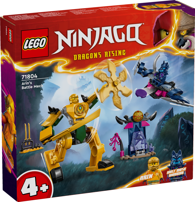 71804 LEGO® Ninjago Arin cīņu robots, 4+ gadi, 2024 gada modelis