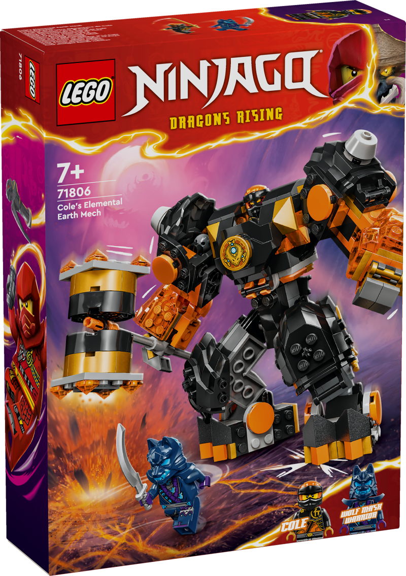 71806 LEGO® Ninjago Cole Zemes stihijas robots, 6+ gadi, 2024 gada modelis