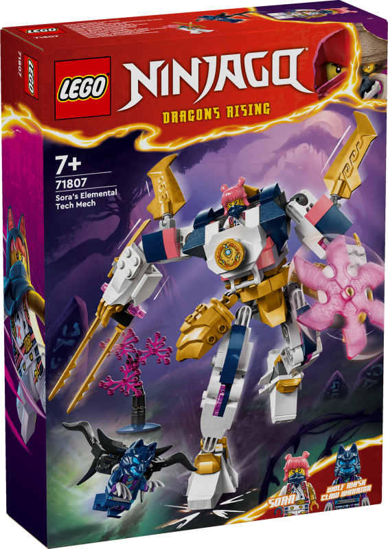 71807 LEGO® Ninjago Sora stihijas mehāniskais robots, 7+ лет, модель 2024 года