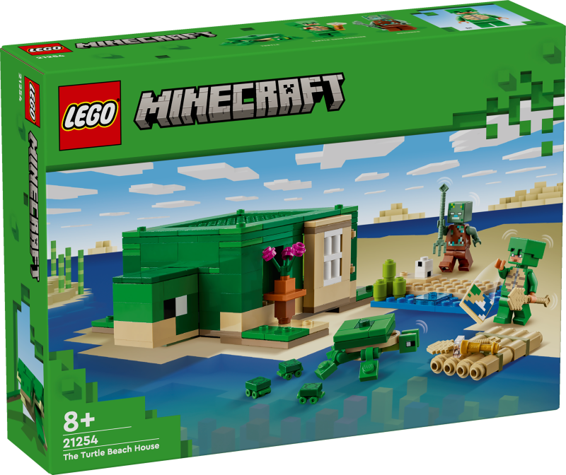 21254 LEGO® Minecraft Bruņurupuču pludmales māja,8 + gadi, 2024 gada modelis