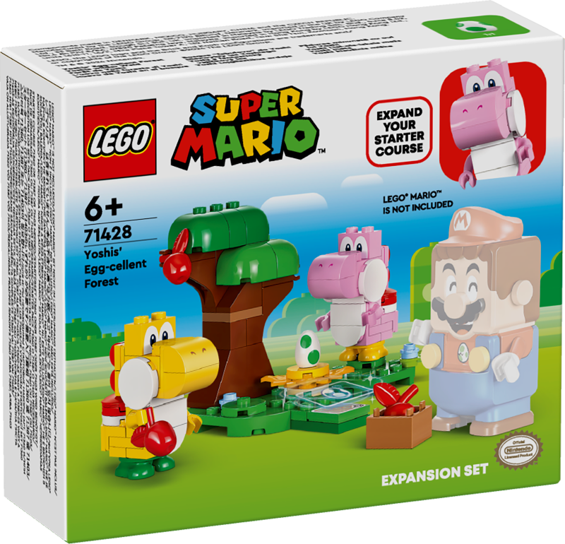 71428 LEGO® Super Mario Yoshi Liel-ola-iskais mežs - paplašinājuma maršruts , 6+ gadi, 2024 gada modelis