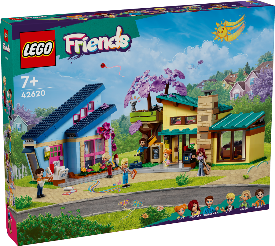 42620 LEGO® Friends Olija un Peislijas ģimenes mājas , 7+ лет, модель 2024 года