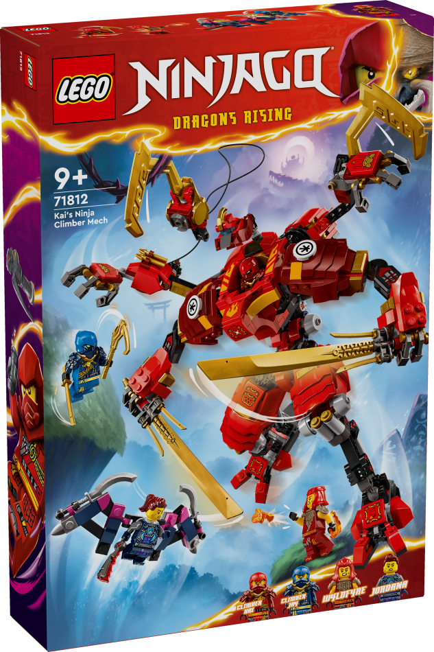 71812 LEGO® Ninjago Kai nindzju kāpjošais robots, 9+ gadi, 2024 gada modelis