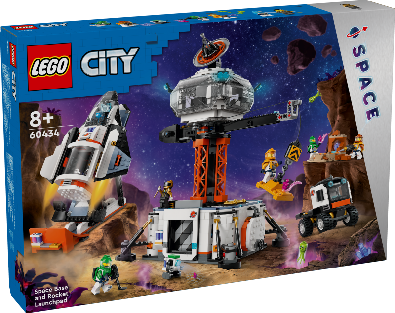 60434 LEGO® City Kosmosa bāze un raķešu pacelšanās laukums, 8+ gadi, 2024 gada modelis