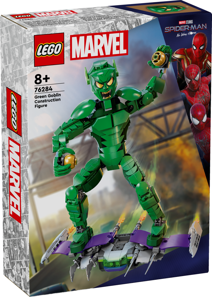 76284 LEGO® Marvel Super Heroes Būvējama Zaļā goblina figūra, 8+ gadi, 2024. gada modelis