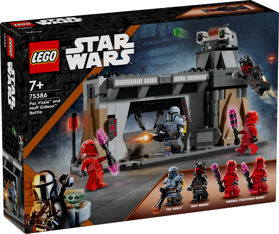 75386 LEGO® Star Wars Paz Vizsla™ un Moff Gideon™ kauja , 7+ , модель 2024 года