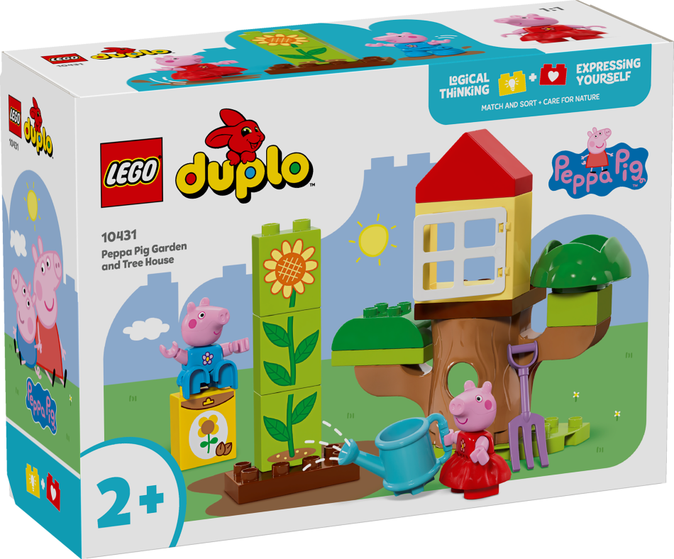 10431 LEGO® DUPLO Cūciņas Pepas dārzs un māja kokā, 2+ gadi, 2024 gada modelis