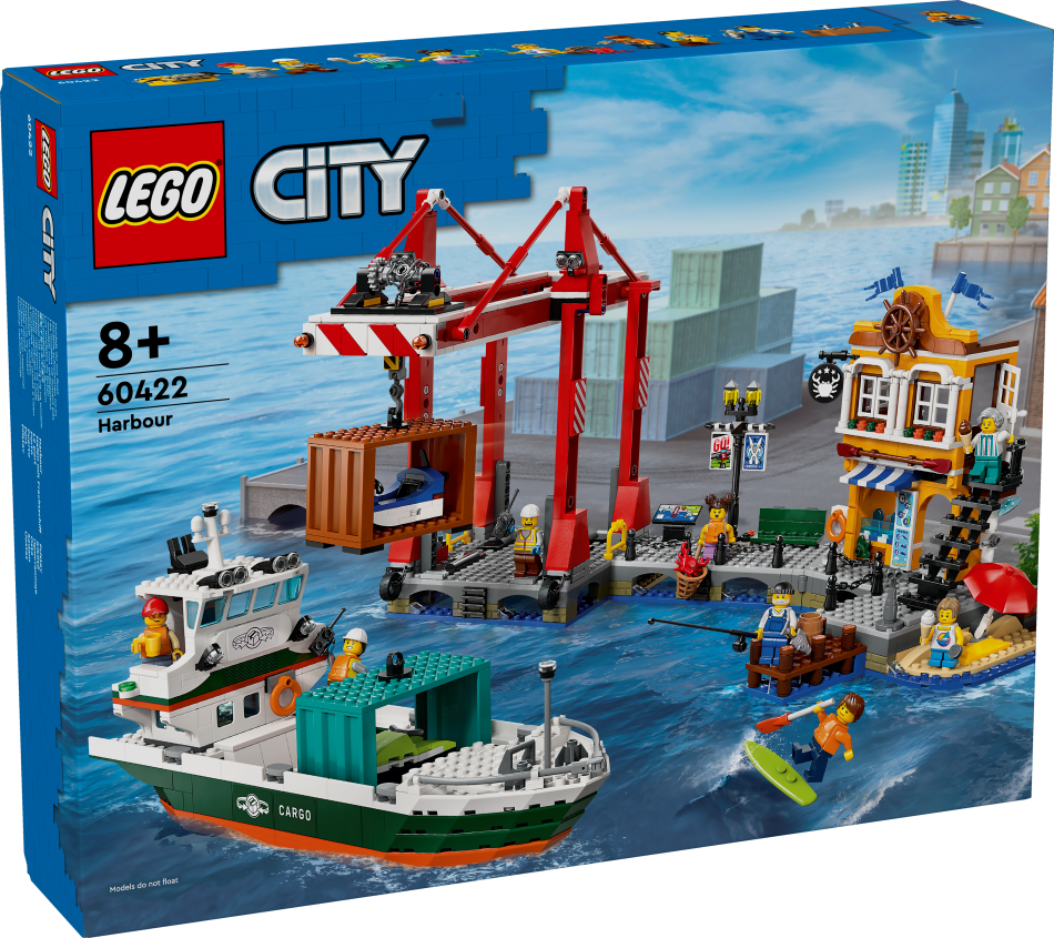 60422 LEGO® City Osta ar kravas kuģi, 8+ gadi, 2024. gada modelis