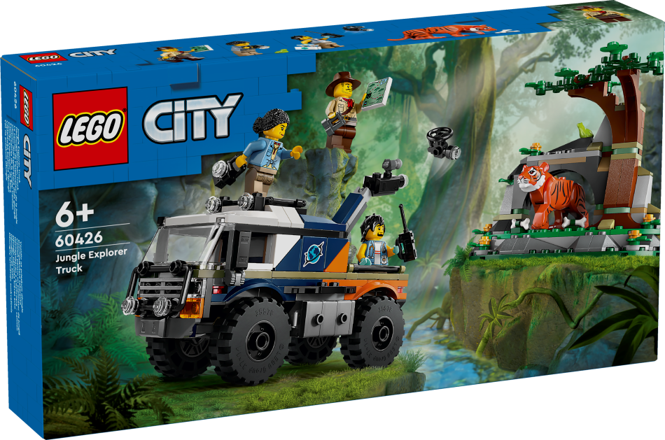 60426 LEGO® City Džungļu pētnieka bezceļu automašīna, 6+ gadi, 2024. gada modelis