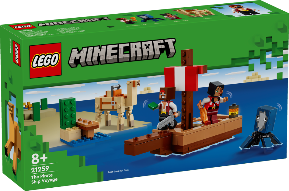 21259 LEGO® Minecraft Pirātu kuģa ceļojums , 8+ лет, модель 2024 года
