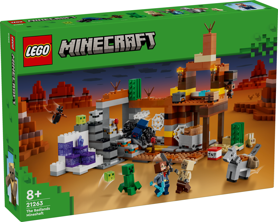 21263 LEGO® Minecraft Badlands raktuves, 8+ лет, модель 2024 года