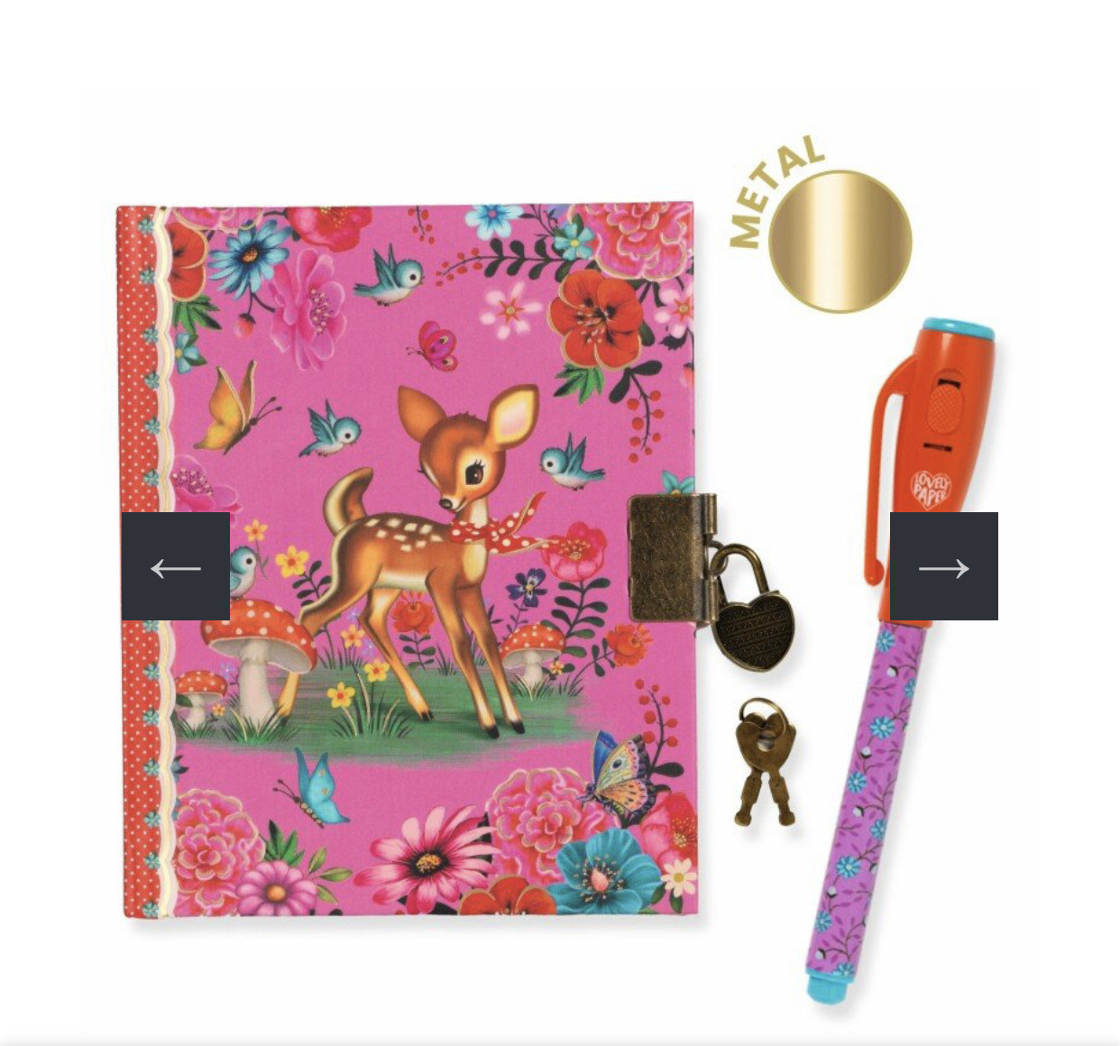 DJECO Mazā slepeno piezīmju klade ar maģisko pildspalvu - Fiona